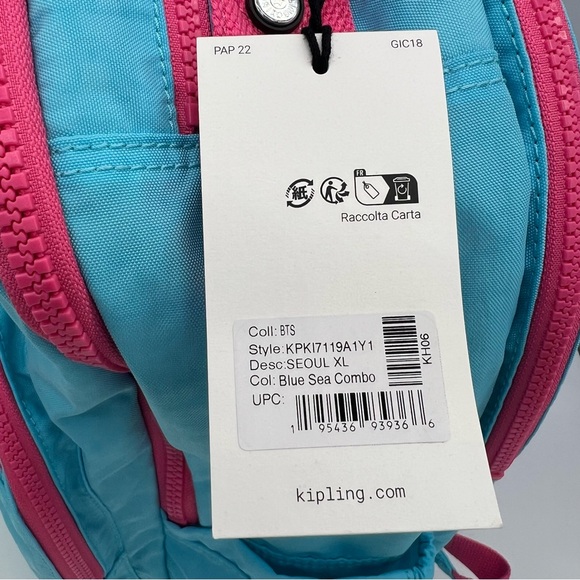 Seoul Extra Large 17" Laptop Backpack Blue Sea Combo - Picture 8 of 16
